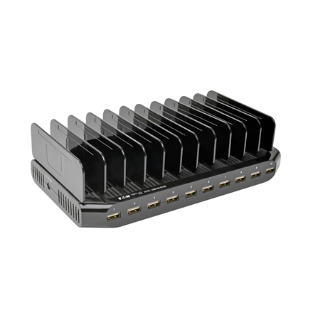 Tripp Lite U280-010-ST-CEE – 10 USB-portin latausasema säädettävillä väliseinillä