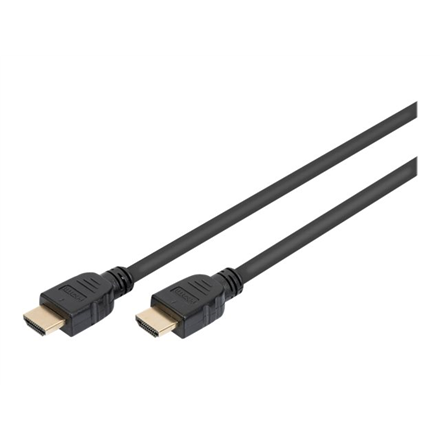 DIGITUS AK-330124-010-S – Ultra High Speed HDMI with Ethernet Type-A-kaapeli kahdella urospistokkeella, 1 m