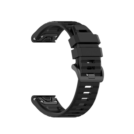 Fixed FIXSST-QF26MM-BK -silikoniranneke Garmin QuickFit 26 mm -kiinnitykseen, musta