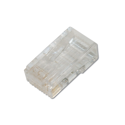 Digitus AK-219602 CAT 6 -modulaaripistoke, 8P8C, suojaamaton, pyöreälle kaapelille, kaksiosainen pistoke