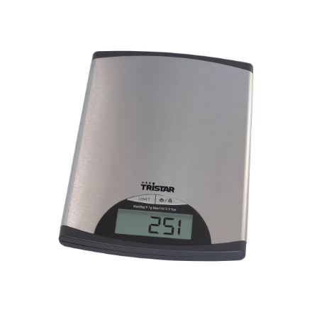 Tristar KW-2435 – keittiövaaka, enintään 5 kg, väri: metallihopea