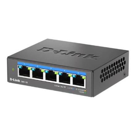 D-Link DMS-105/E 5-porttinen 2.5G monigigabittinen pöytäkytkin, hallitsematon