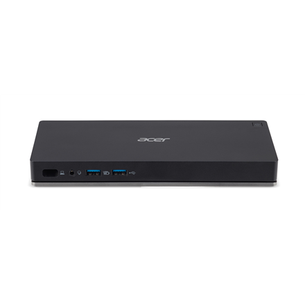 Acer USB-C Dock II – telakointiasema EU-virtajohdolla, RJ45-liitännällä ja 2 × USB 3.0 -portilla, musta
