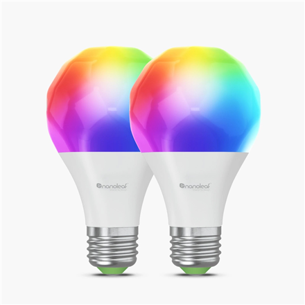 Nanoleaf Essentials Matter A60 – E27 RGBCW smart bulbs, 2 pcs., 900 lm, 2700–6500 K, 9 W, Wi-Fi