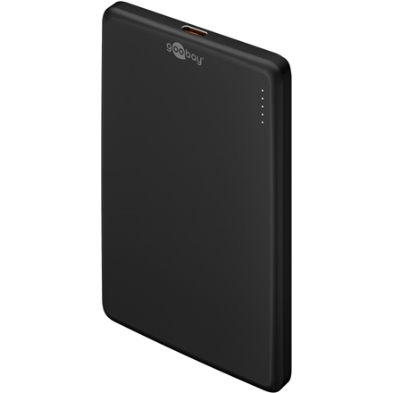 Goobay 70182 – magneettinen 5000 mAh langaton varavirtalähde USB-C-liitännällä, musta
