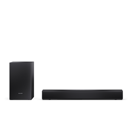 Sharp HT-SBW121 – kompakti 2.1-äänipalkki langattomalla subwooferilla, 240 W, musta