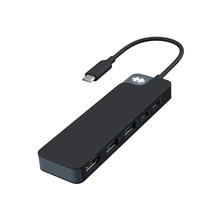 Hyper HyperDrive Flex HD4101BKGL – 5-porttinen USB-C-keskitin, 1× HDMI, musta