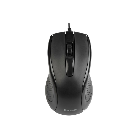 Targus Antimicrobial AMU81AMGL – full-size wired optical mouse, black