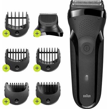 Braun Series 3 300BT – akkukäyttöinen parranajokone, enintään 30 min, NiMH, musta