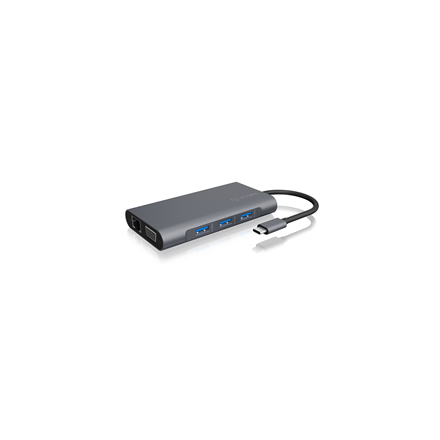 Raidsonic Icy Box IB-DK4040-CPD USB Type-C™ -telakointiasema kahdella videoliitännällä