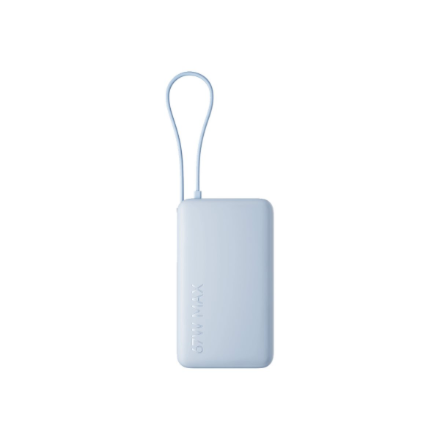 Xiaomi 67W 10000 BHR08NZGL – 10 000 mAh:n varavirtalähde sisäänrakennetulla USB-C-kaapelilla, 67 W, vaaleansininen