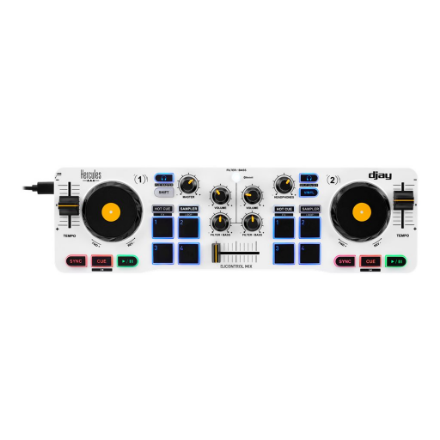 Hercules DJControl Mix – Bluetooth-USB-DJ-ohjain kaiuttimilla
