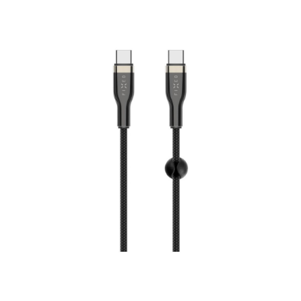 FIXED FIXDB-CC2-BK – punottu USB-C–USB-C-kaapeli, 2 m, 100 W, musta