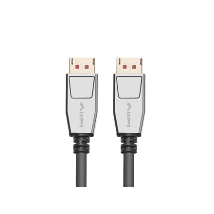 Lanberg CA-DPDP-20CU-0010-BK – 1 m:n DisplayPort-uros–uros 20-nastainen v1.4-kaapeli, 8K 60 Hz