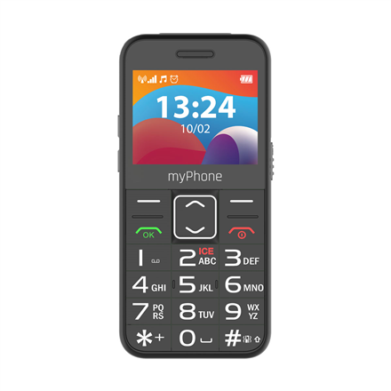 myPhone HALO 3 LTE Black 2.4 " IPS 48 MB 128 MB Dual SIM Nano SIM 3G Bluetooth 2.1 USB version Type-C Built-in camera Main camera resolution 0.3 MP 1400 mAh