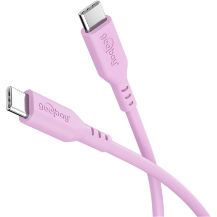 Goobay 77746 – lataus- ja datakaapeli, USB-C–USB-C, silikonipäällyste