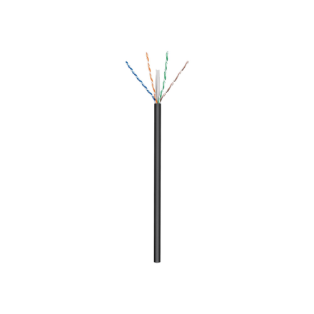 Goobay ulkokäytön verkkokaapeli, CAT 6 U/UTP AWG 24/1, kaapelin pituus: 100 m, musta