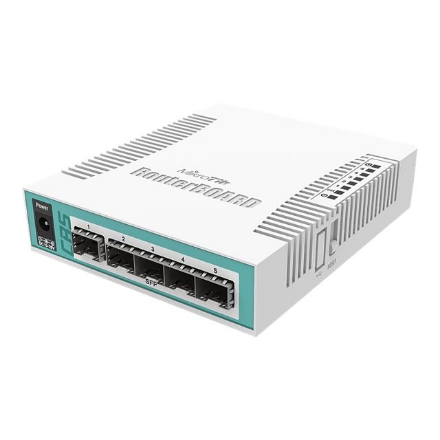 MikroTik Cloud Router Switch CRS106-1C-5S – verkkohallittava pöytäkytkin, 5 SFP-porttia