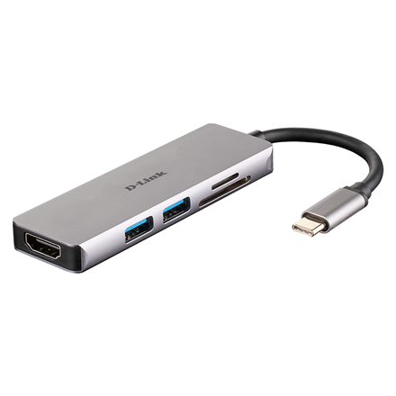 D-Link DUB-M530 – 5-in-1 USB-C-keskitin HDMI-liitännällä ja SD/microSD-kortinlukijalla