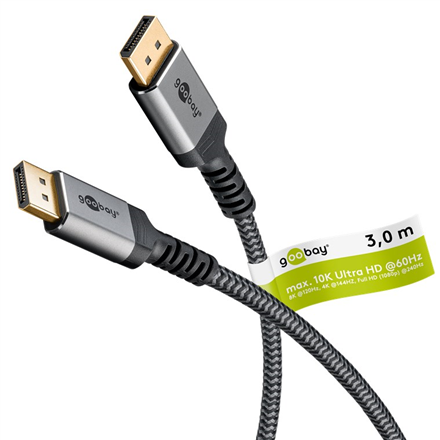 Goobay 75681 – videokaapeli, DisplayPort–DisplayPort, DisplayPort 2.0/2.1, 54 Gbit/s