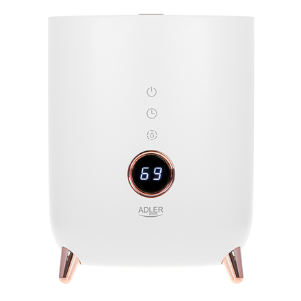 Adler AD 7972 Humidifier 23 W Water tank capacity 4 L Suitable for rooms up to 35 m² Ultrasonic Humidification capacity 150-300 ml/hr White