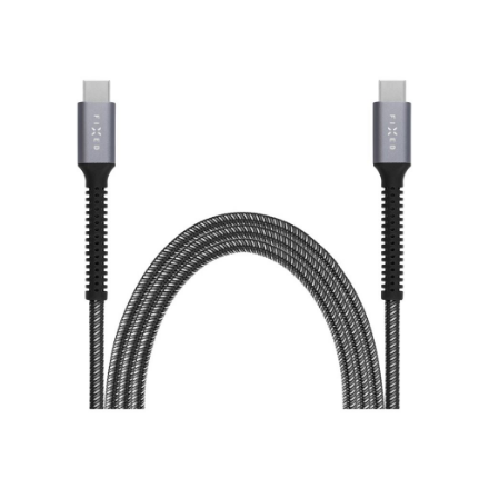 FIXED Armor FIXDA-CC12-GR – USB-C–USB-C-kaapeli, 1.2 m, 240 W, harmaa