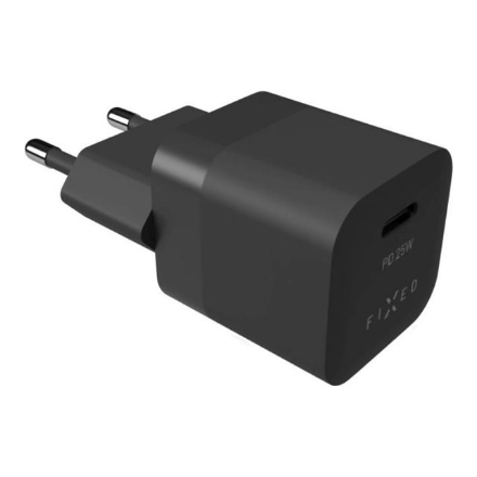 FIXED Mini FIXC25M-C-BK – USB-C-matkalaturi, 25 W, musta