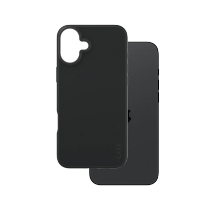 CARE by PanzerGlass Fashion – kierrätysmuovinen takakuori Apple iPhone 16 Plusille, musta