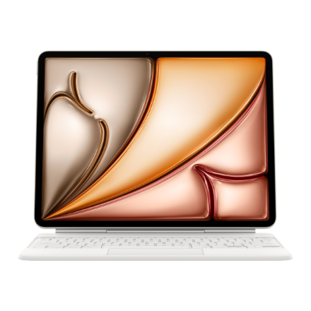 Apple Magic Keyboard MDFW4RS/A – langallinen näppäimistökotelo 13-tuumaiselle iPad Air (M3) -mallille, venäjänkielinen näppäinasettelu, valkoinen
