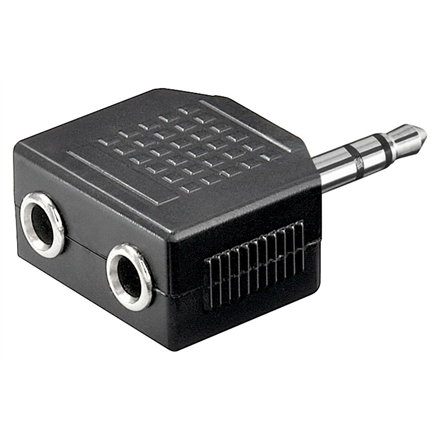 Goobay 11104 – 3.5 mm AUX headphone splitter, 1-to-2