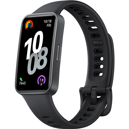 Huawei Band 10 – 1.47 tuuman AMOLED-aktiivisuusranneke kosketusnäytöllä, sykemittarilla, Bluetoothilla ja vedenkestävyydellä, musta