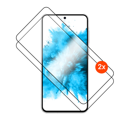FIXED Full Cover FIXGFADA-1703-BK – 2 koko näytön peittävää 2.5D-karkaistua suojalasia asettimella Samsung Galaxy A57 5G:lle, mustat