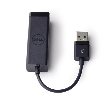 Dell – USB-A 3.0–Ethernet-sovitin PXE-käynnistyksellä, musta