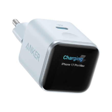 Anker Nano A121DG31 – 45 W charger with smart display, blue