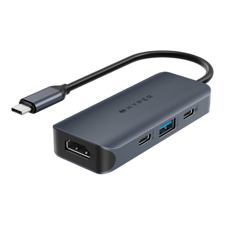 Hyper HyperDrive Next HD4001GL – 4-porttinen USB-C-keskitin, 1× HDMI