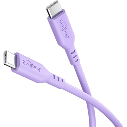 Goobay 77745 – lataus- ja datakaapeli, USB-C–USB-C, silikonipäällyste
