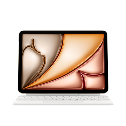 Apple Magic Keyboard MDFV4RS/A – näppäimistökotelo mallille iPad Air 11-inch (M3), venäläinen näppäinasettelu, valkoinen