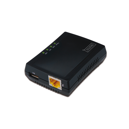 DIGITUS DN-13020 – monitoiminen USB-verkkopalvelin, musta