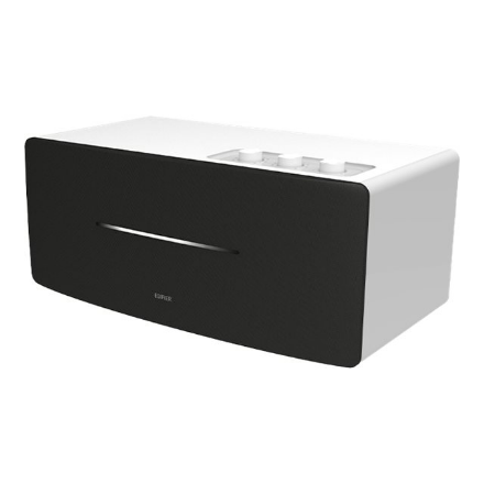 Edifier D12 – kompakti aktiivinen Bluetooth-pöytäkaiutin, valkoinen