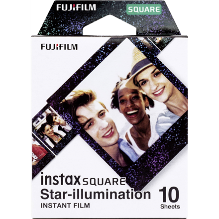 Fujifilm Instax Square star Illumination Instant film (10pl) 86 x 72 mm Print Size: 86mm x 72mm, Image size: 62mm x 62mm Quantity 10