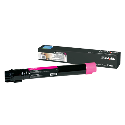Lexmark X950X2MG – erittäin suuren kapasiteetin värikasetti, 22K, magenta, malleille X95x