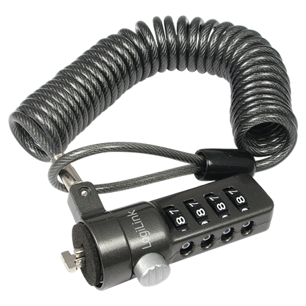 Logilink NBS004, Notebook Coil Cable Lock, black