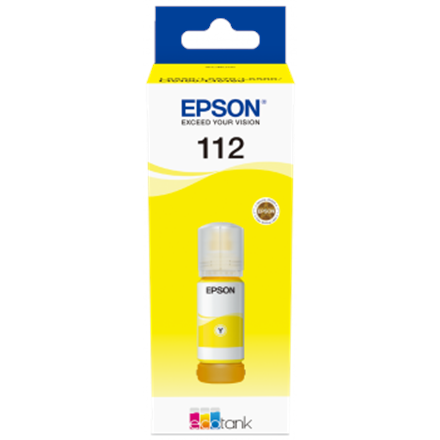 Epson 112 EcoTank mustepullo, pigmenttikeltainen