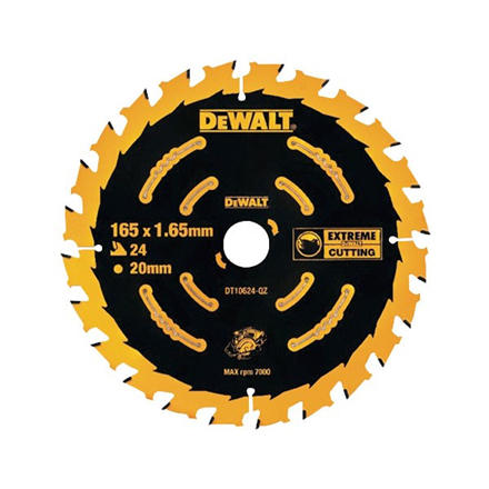 DeWalt DT10624-QZ – 165 × 20 mm:n pyörösahanterä puulle