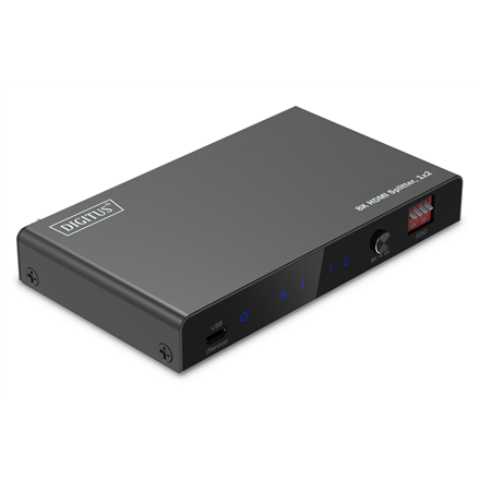 DIGITUS DS-55339 – 1 × 2 8K HDMI -jakaja, musta