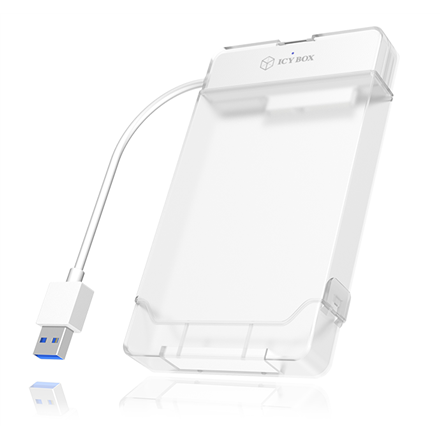 Raidsonic ICY BOX Adapter cable with protective a cover for 2.5" SATA hard disks to USB 3.0, blue Access LED SATA USB 3.0 2.5"