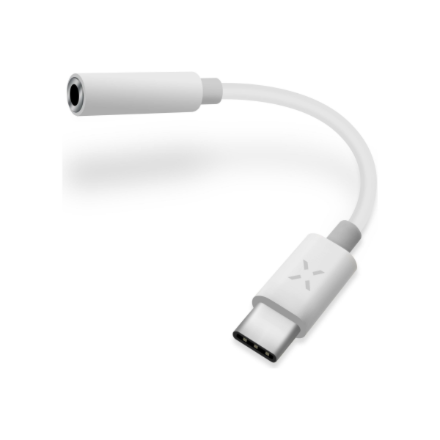FIXED Link FIXL-CJD-WH – USB-C–3.5 mm äänisovitin, valkoinen