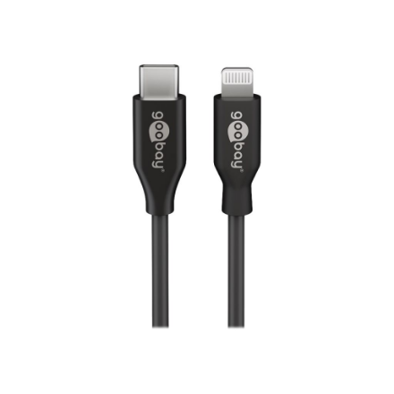 Goobay 39445 – lataus- ja datakaapeli, Lightning–USB-C, pyöreä kaapeli