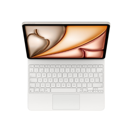 Apple Magic Keyboard MDFW4S/A – näppäimistökotelo mallille iPad Air 13-inch (M3), ruotsalainen näppäinasettelu, valkoinen