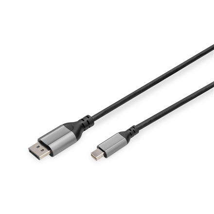 DIGITUS DB-340106-020-S – 2 m Mini DisplayPort–DisplayPort-sovitinkaapeli, 8K